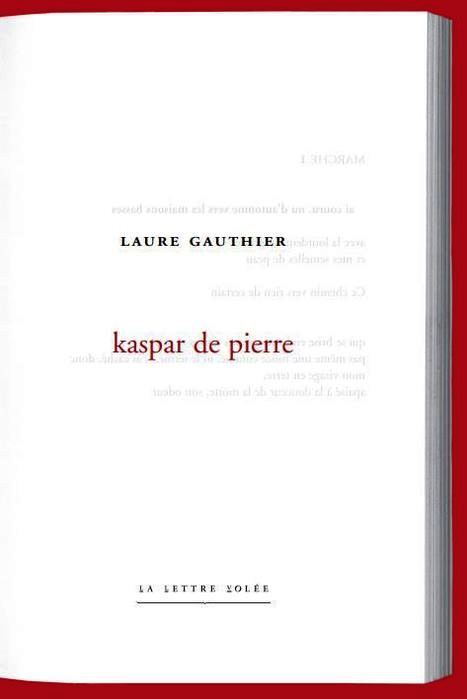 "Kaspar de pierre" de Laure Gauthier